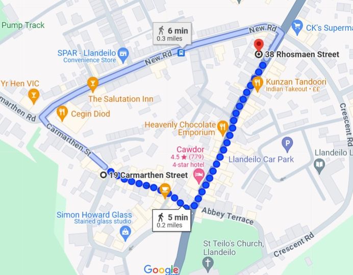 Mpa showing new and old locations of the shop